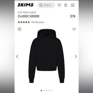 SKIMS Classic Hoodie Cotton Fleece
